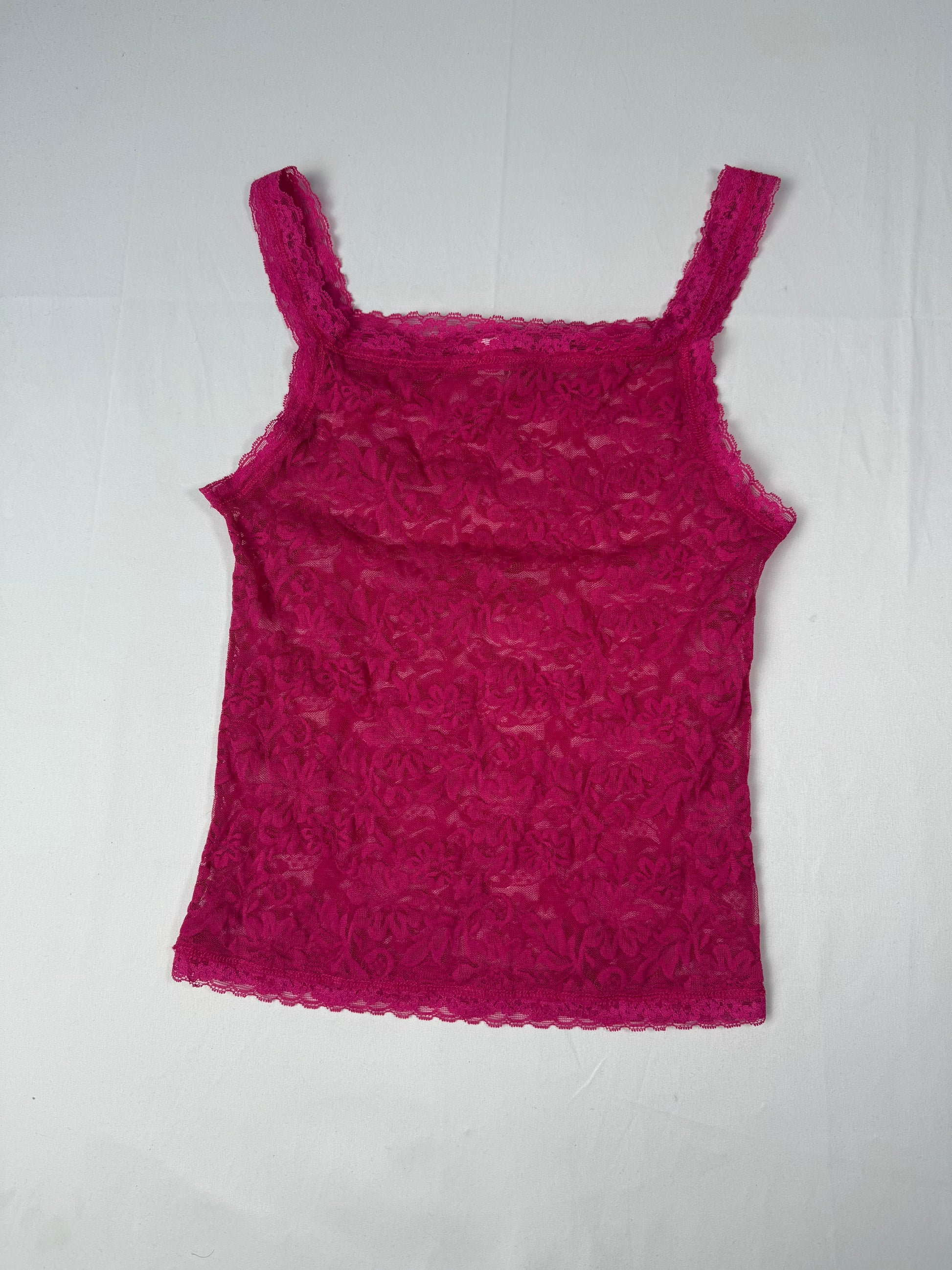 Pink mesh cami top (S)