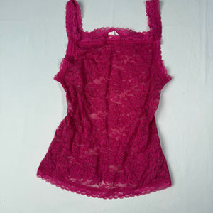 Pink mesh cami top (S)