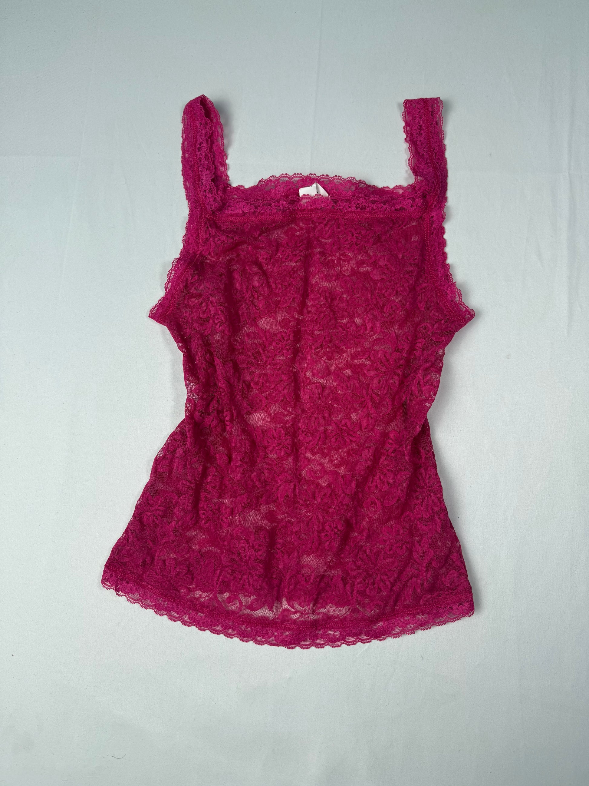 Pink mesh cami top (S)