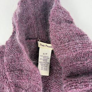 Purple mohair cardigan jumper (S/M)
