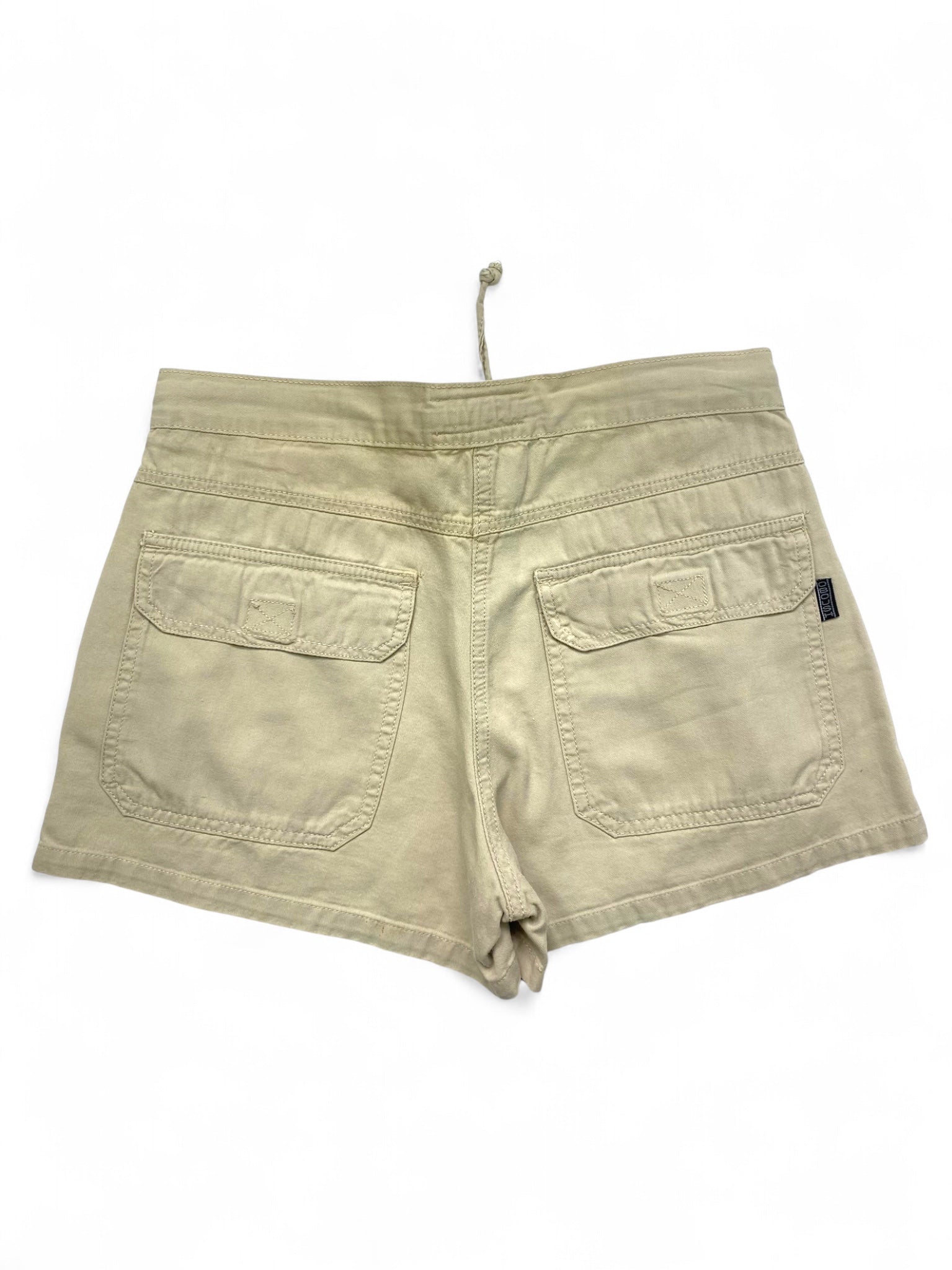 Beige 100% cotton mid rise mini short (S)