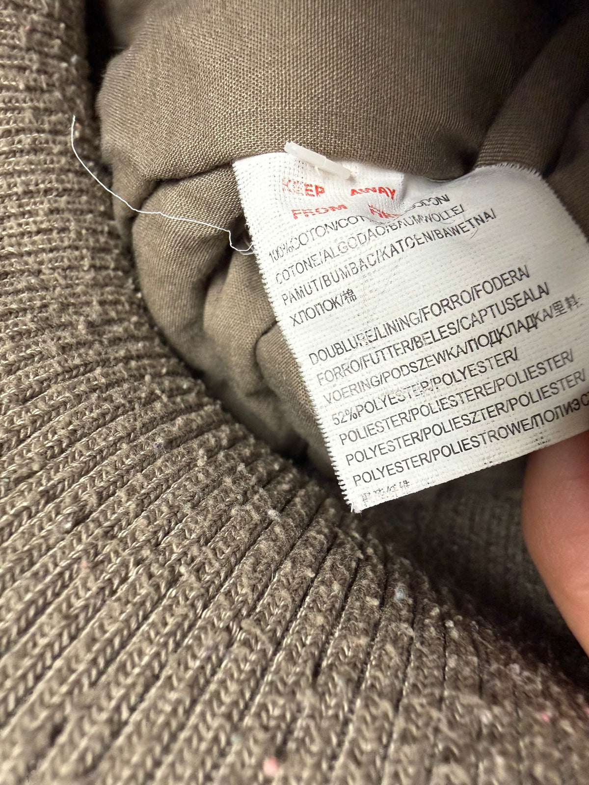 Beige mid season puffer jacket (XS)