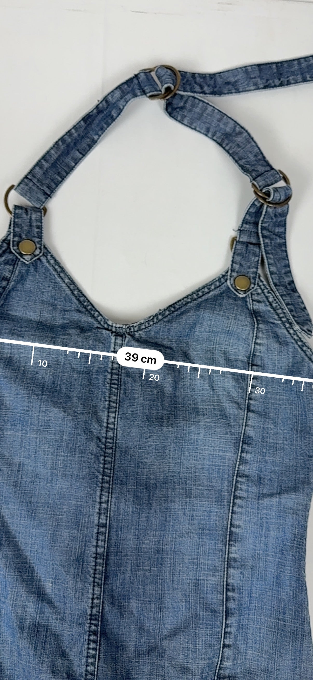 Blue denim mini dress (XS/S)