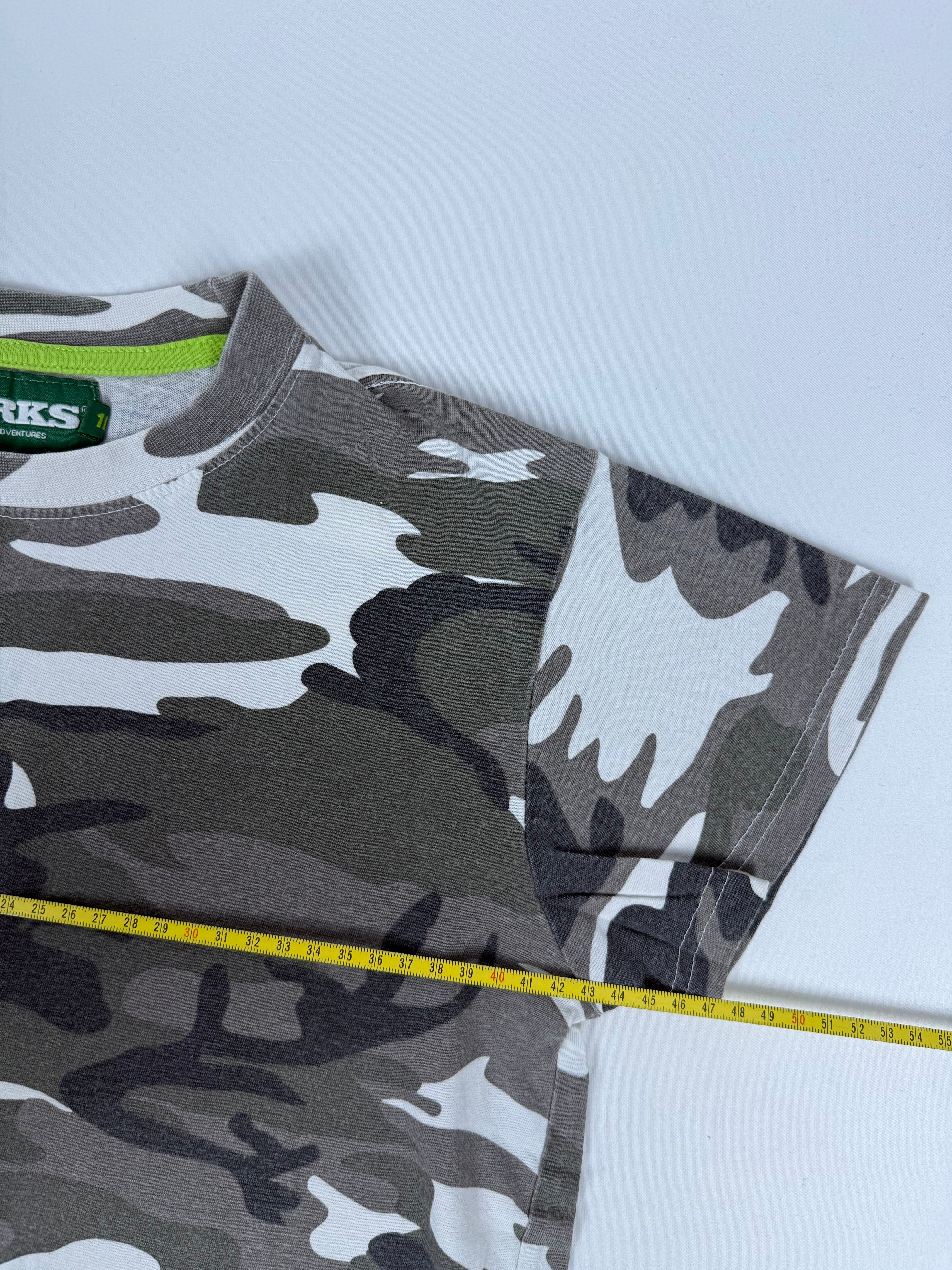 Khaki camo cotton tee (S)