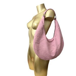 Baby pink graphic shoulder bag (36x25cm)