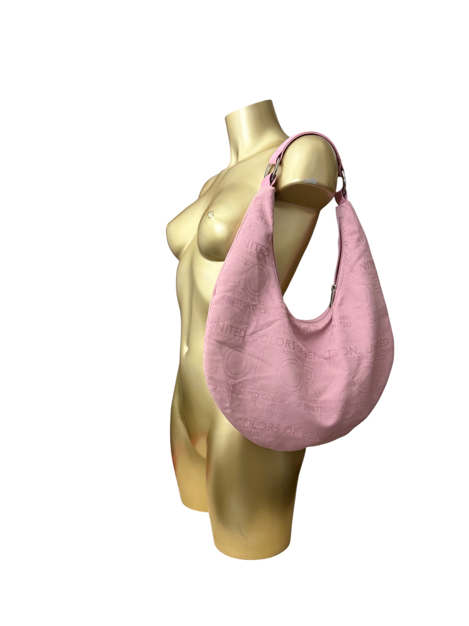 Baby pink graphic shoulder bag (36x25cm)