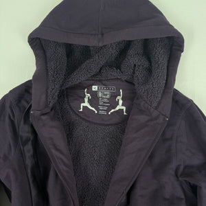 Purple inside fleece zip up hoodie jacket (S/M)