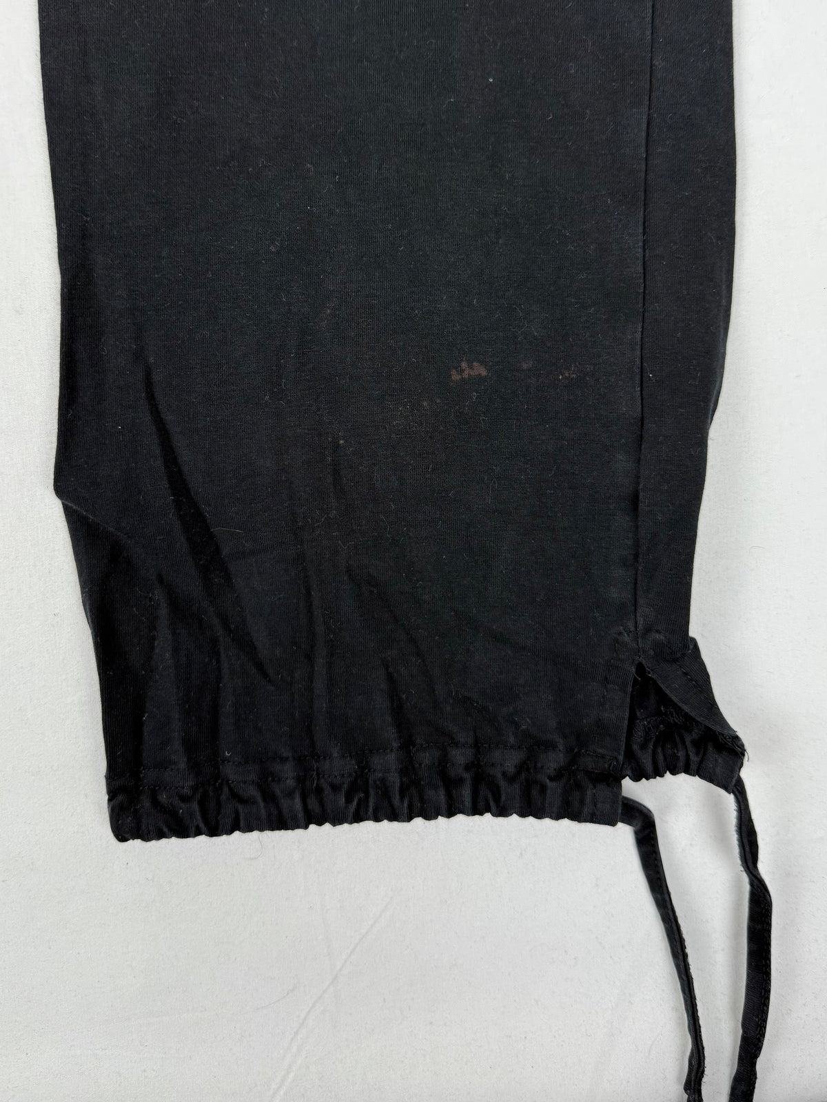 Pantalon droit taille basse en jean noir (XS)