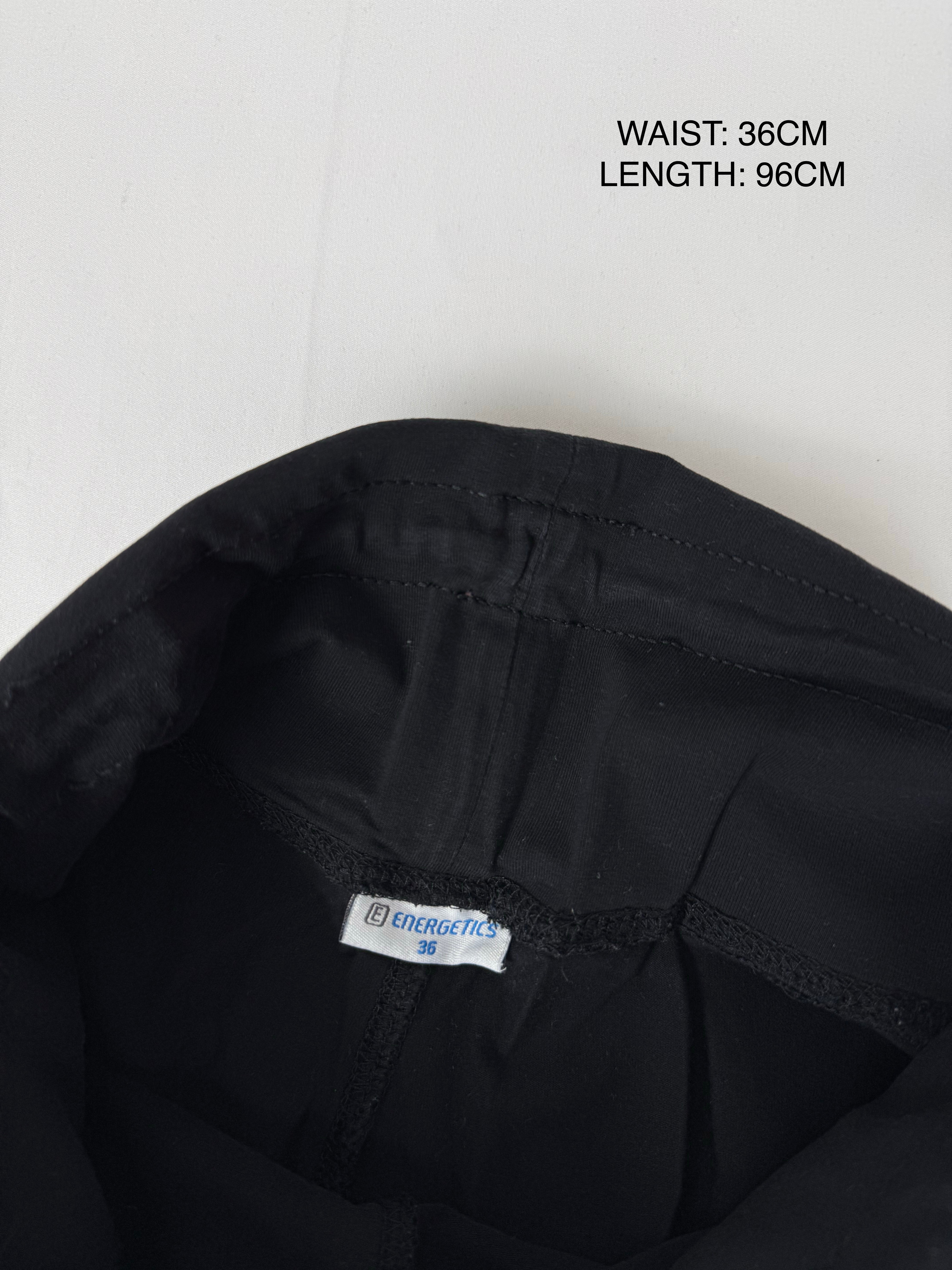 Pantalon droit taille basse en jean noir (XS)