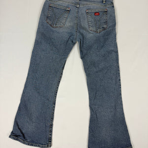 Blue denim low rise capri pants (S)