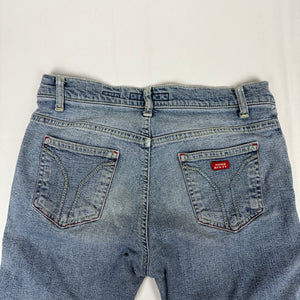 Blue denim low rise capri pants (S)