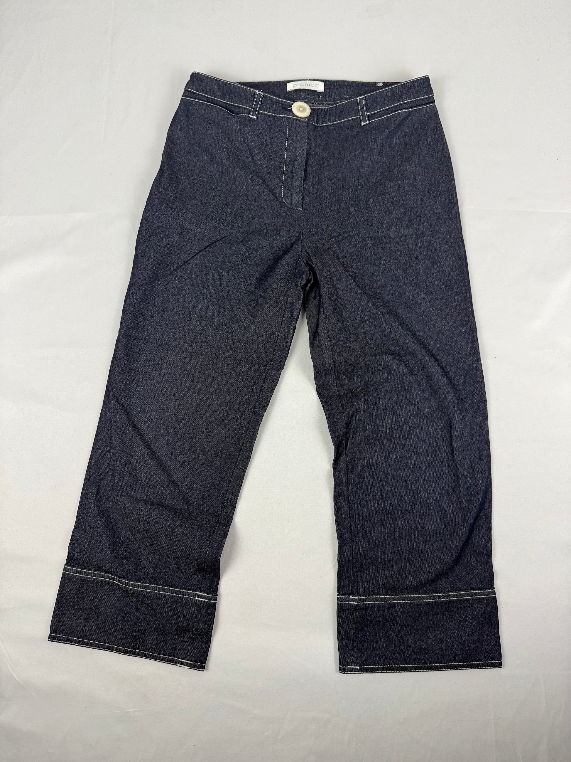 Navy blue low rise capri pants (XS)