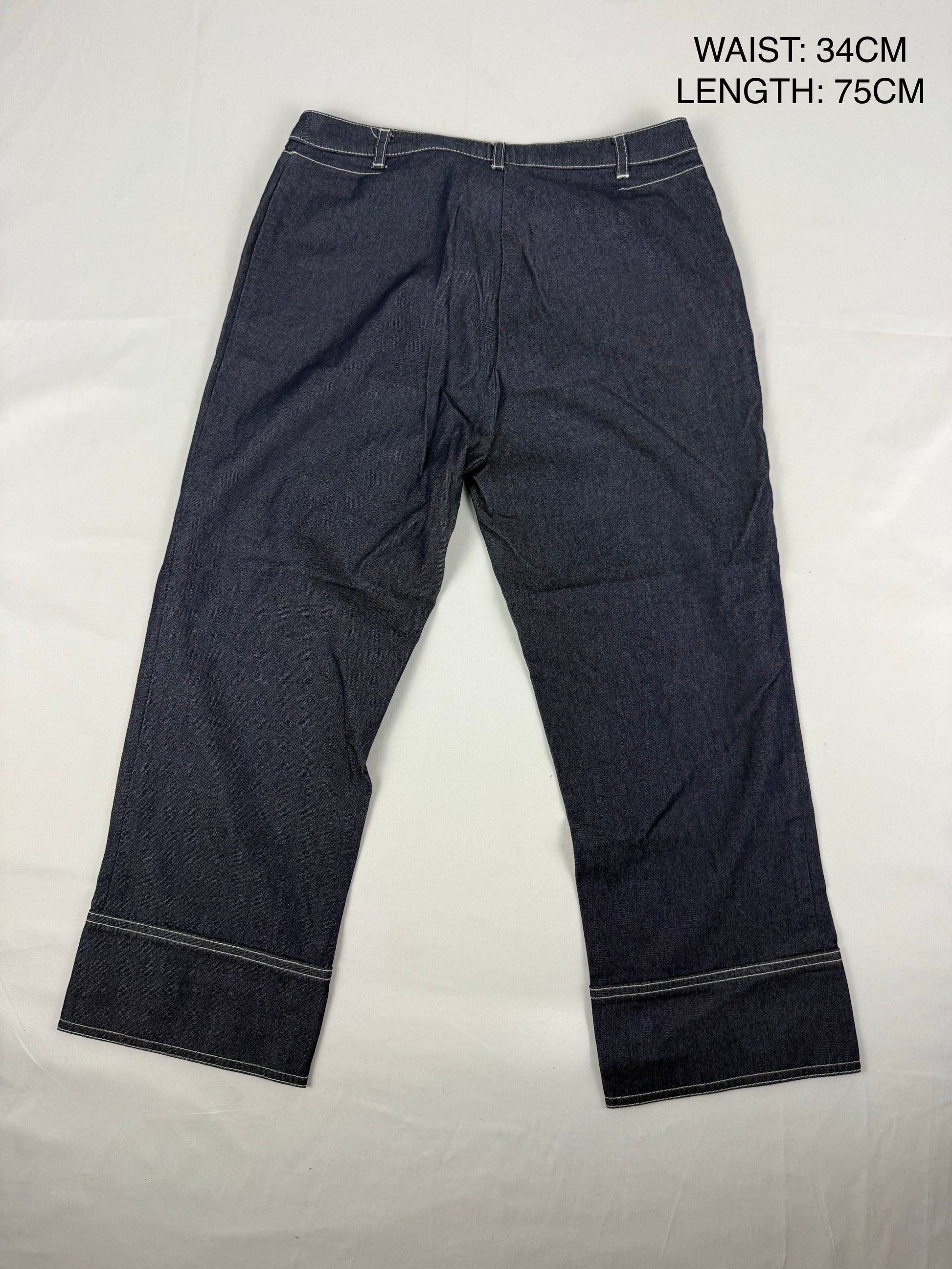 Navy blue low rise capri pants (XS)