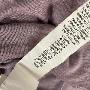 Lilac V neck tight fit long sleeves top (M)