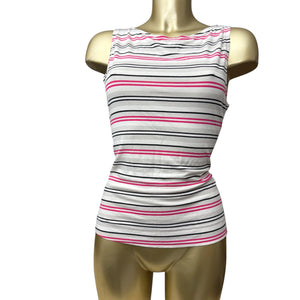 Multicolor striped coton tank top (L)