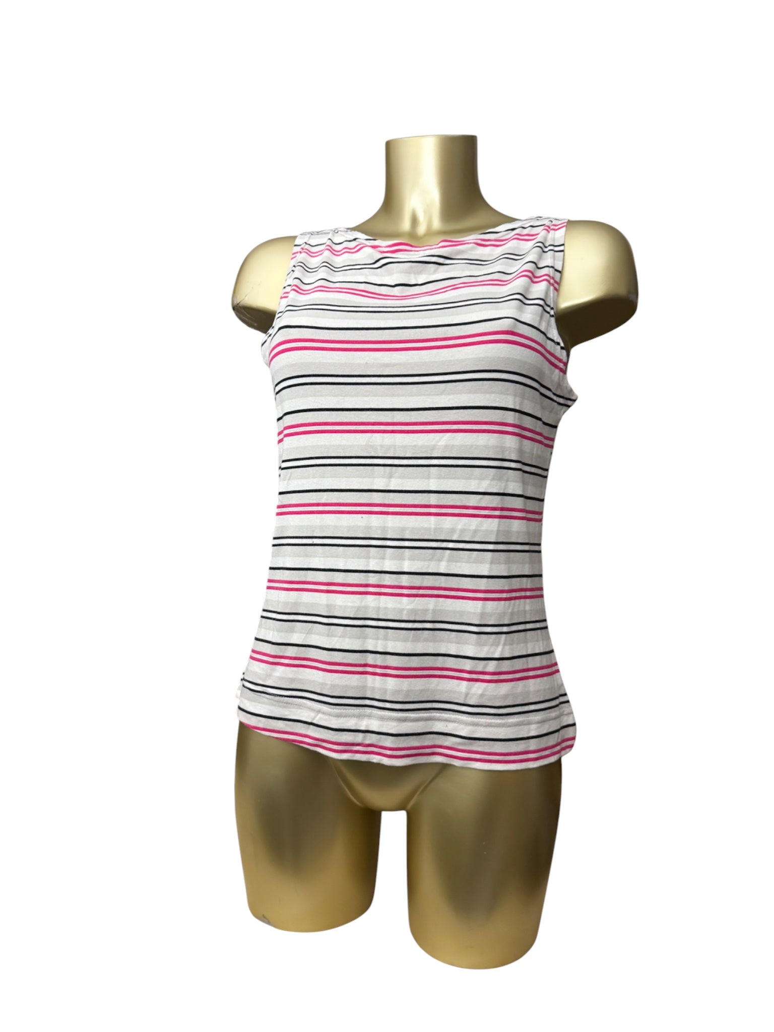 Multicolor striped coton tank top (L)