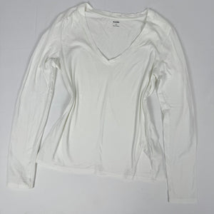 White cotton long sleeves top (S)