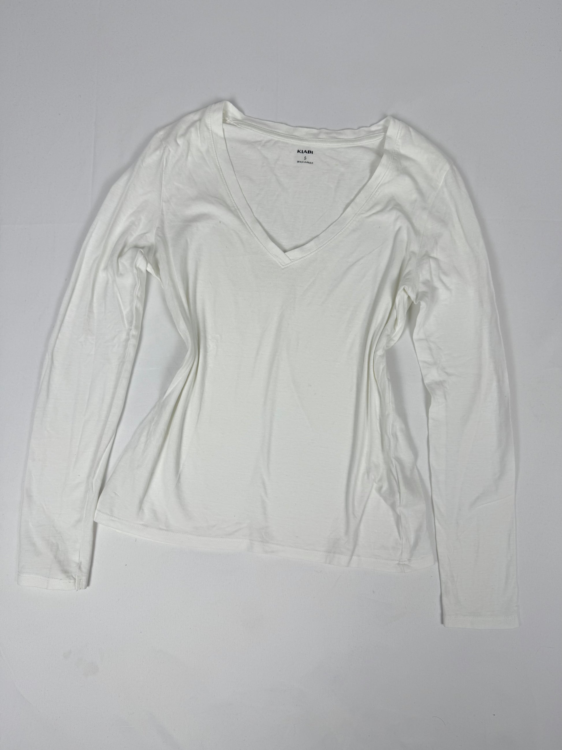 White cotton long sleeves top (S)