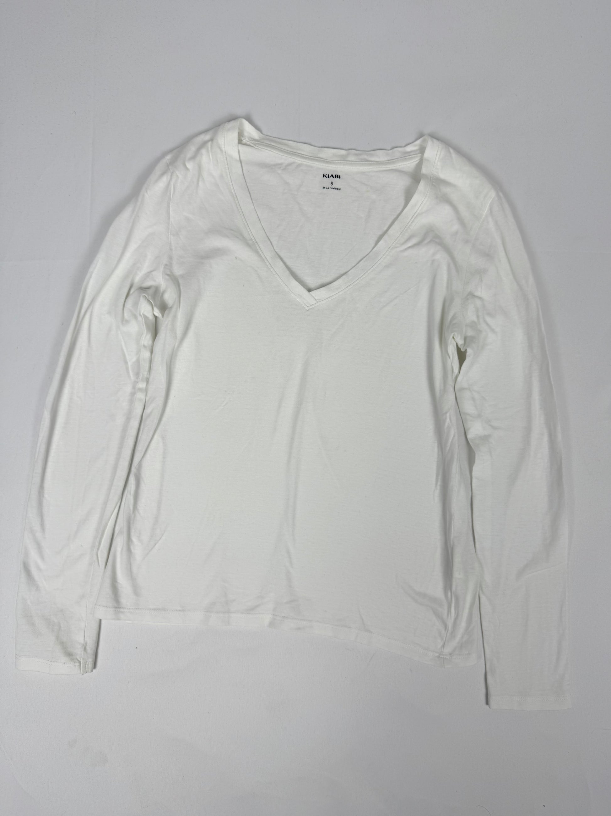 White cotton long sleeves top (S)