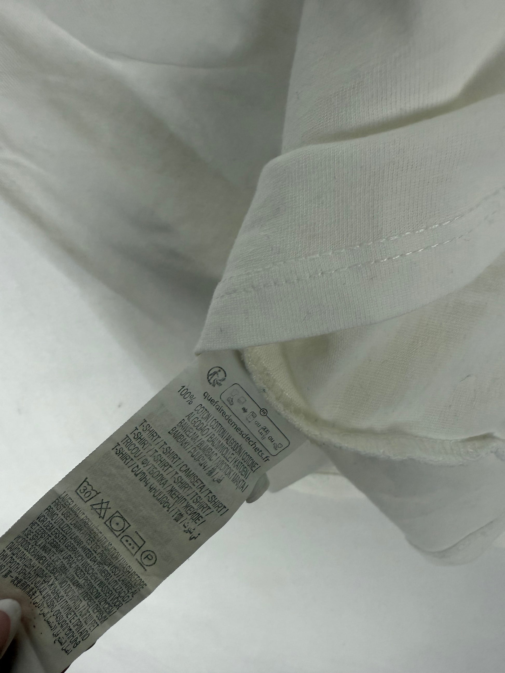 White cotton long sleeves top (S)