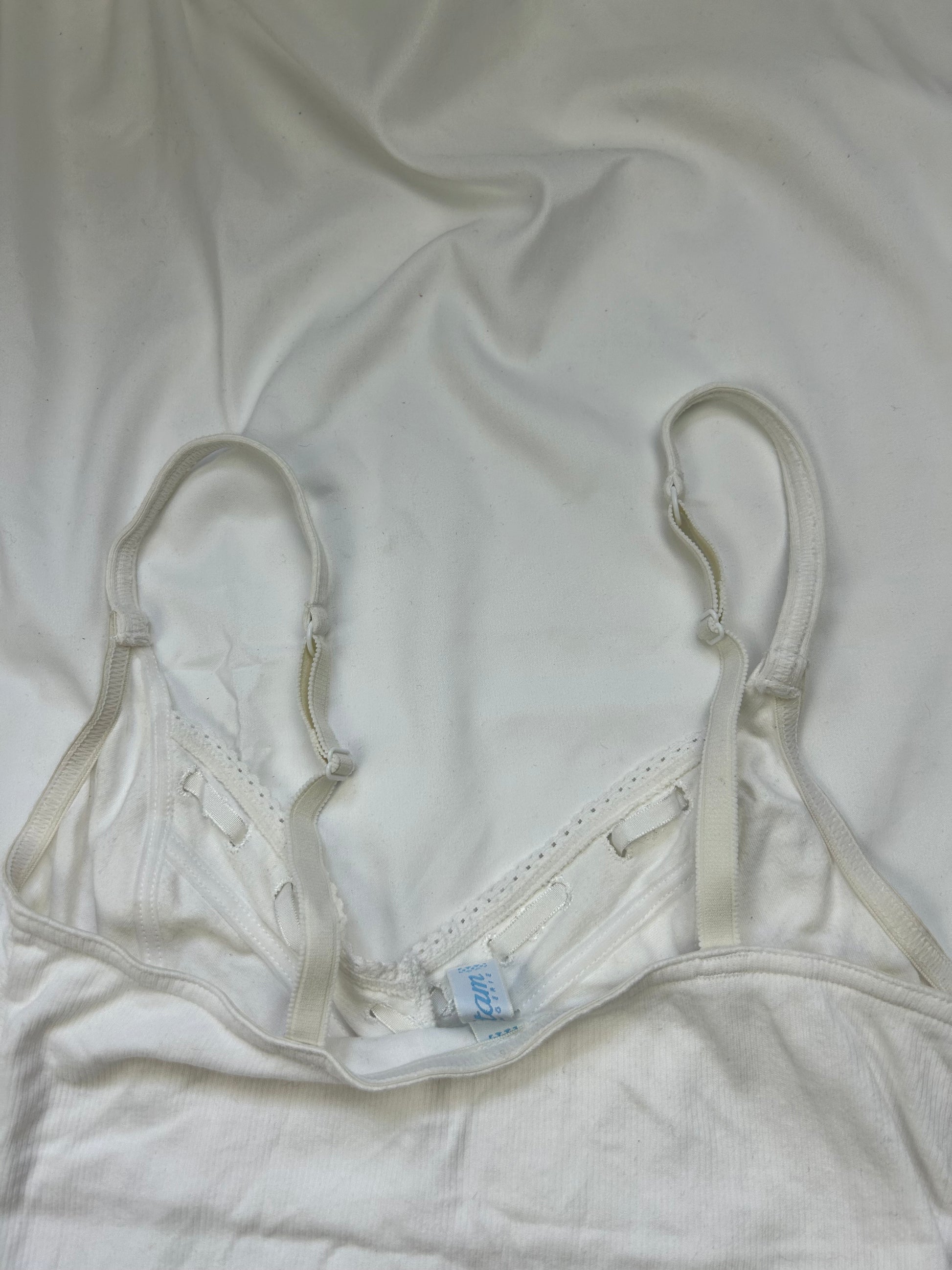 White lace detail cotton cami  top (S)