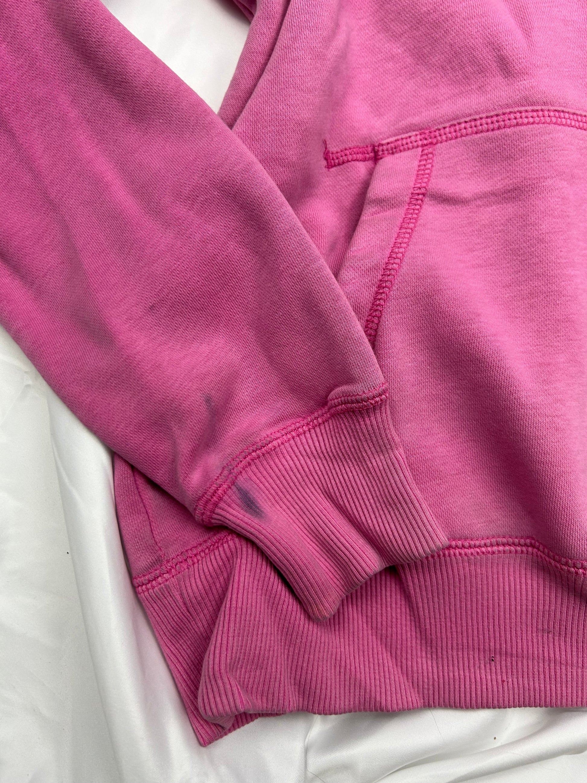 Pink logo hoodie (S)