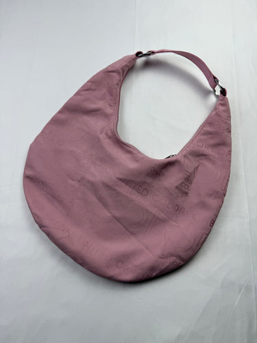 Baby pink graphic shoulder bag (36x25cm)