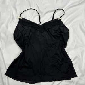 Black coquette babydoll cami top (M)