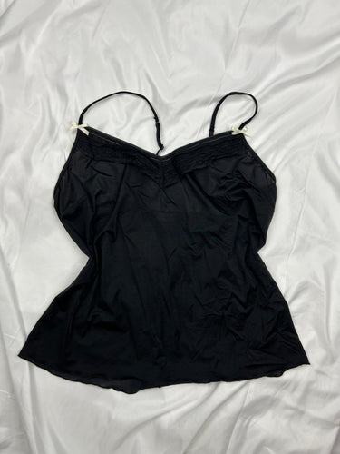 Black coquette babydoll cami top (M)