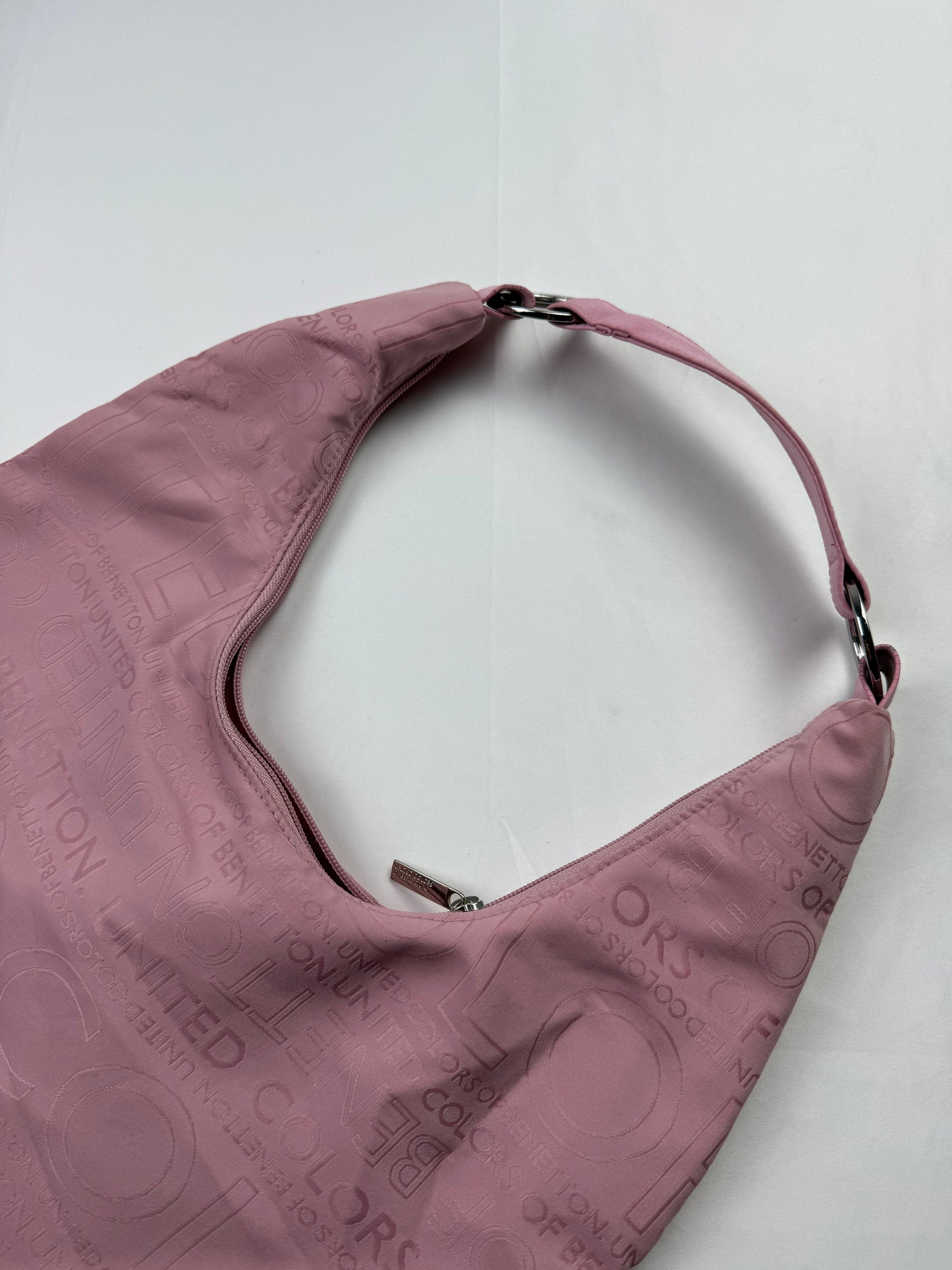Baby pink graphic shoulder bag (36x25cm)