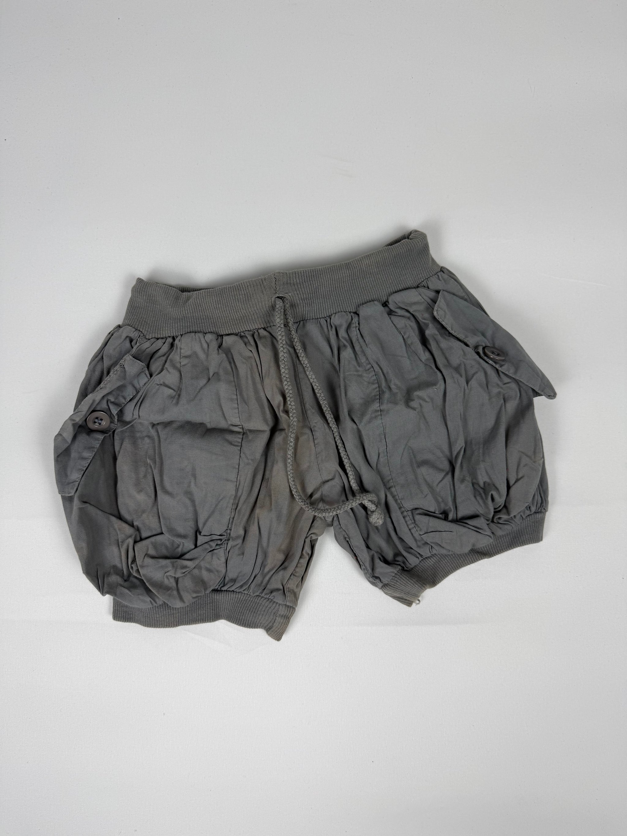 Khaki utility cotton mini short (S)