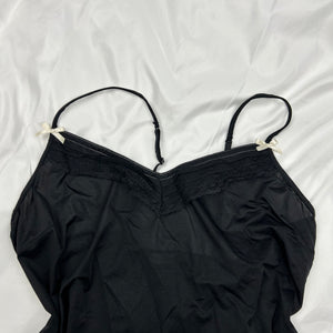 Black coquette babydoll cami top (M)