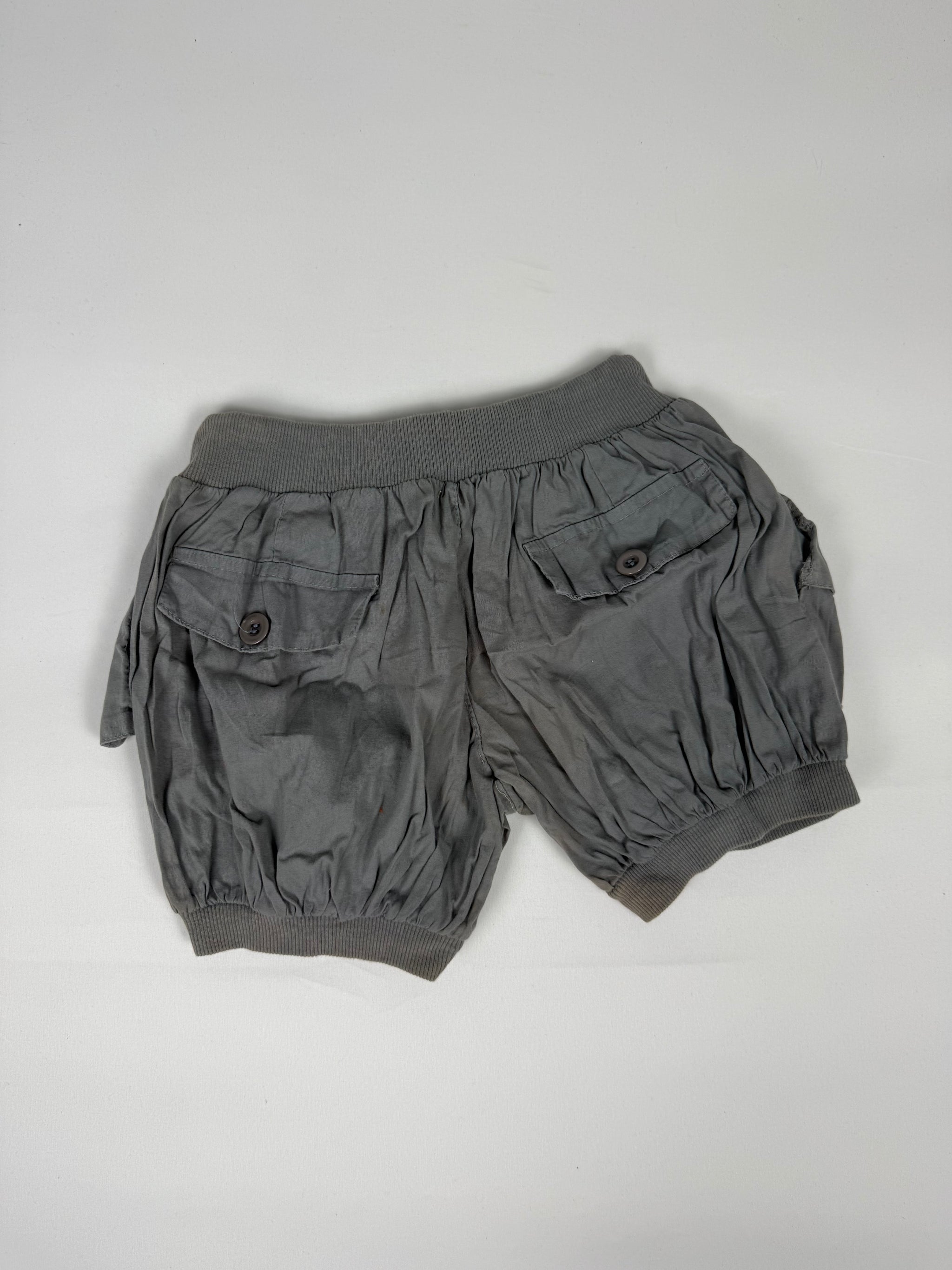 Khaki utility cotton mini short (S)