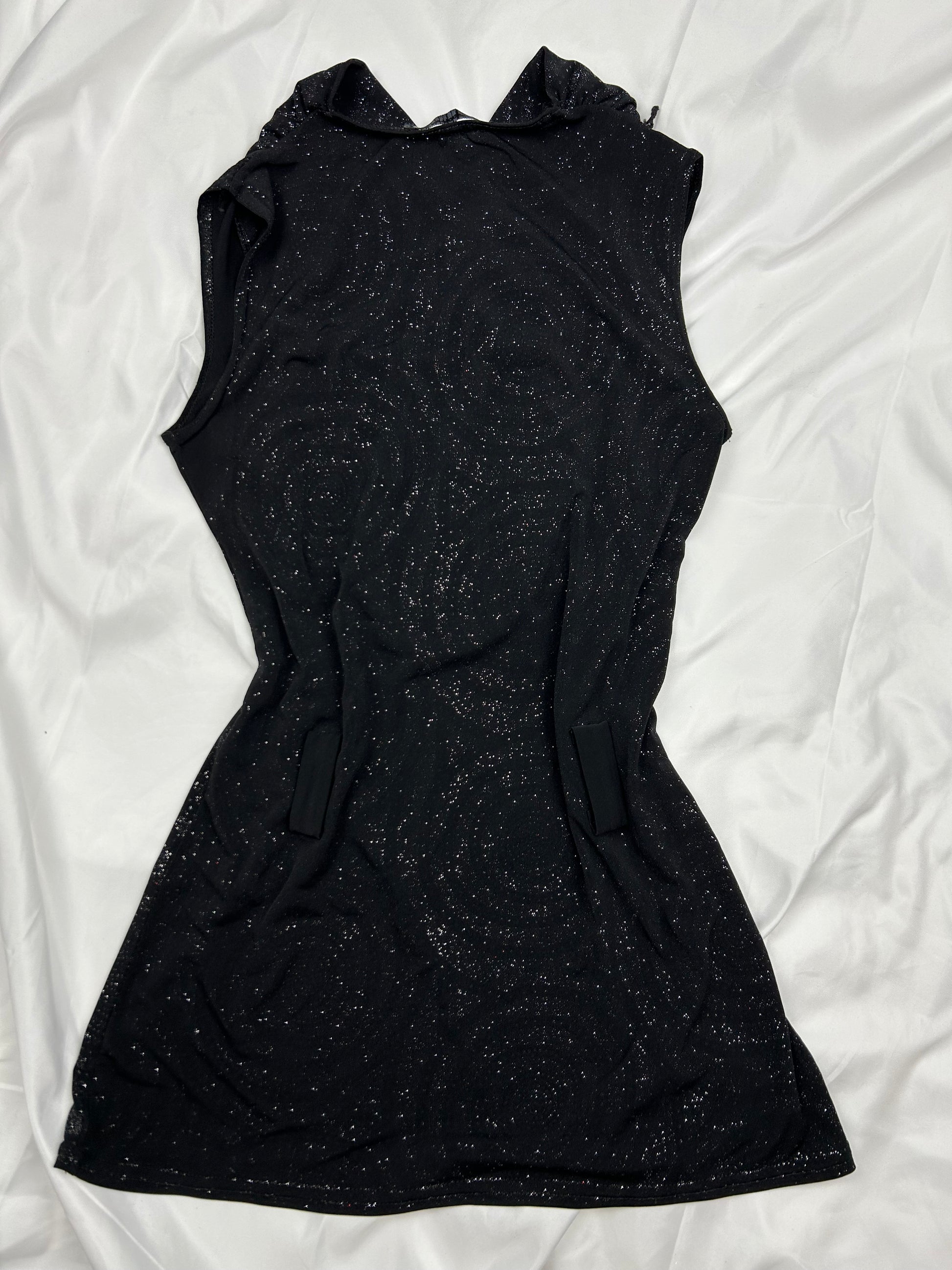 Black glitters tight fit tank top (S)