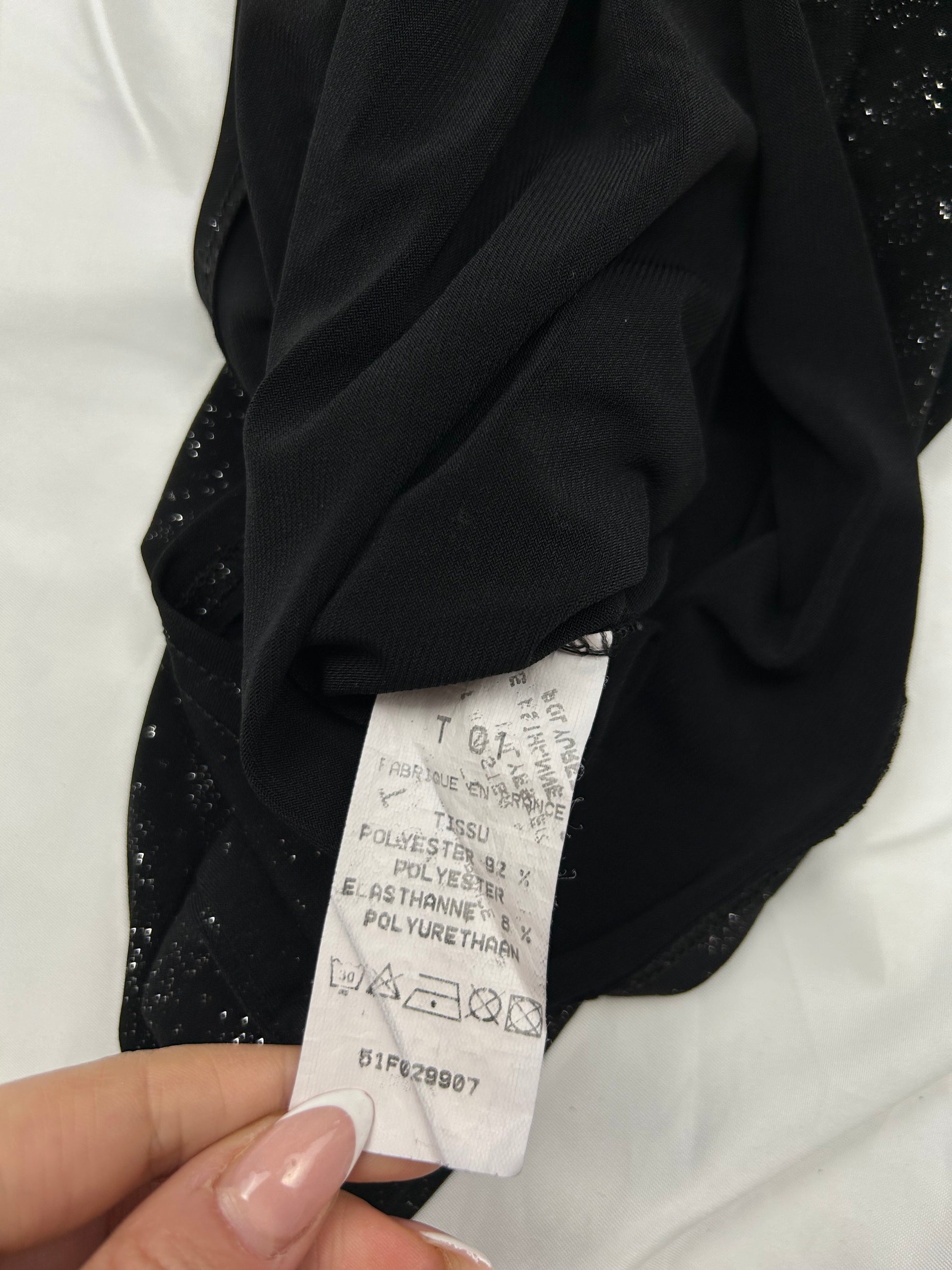 Black glitters tight fit tank top (S)