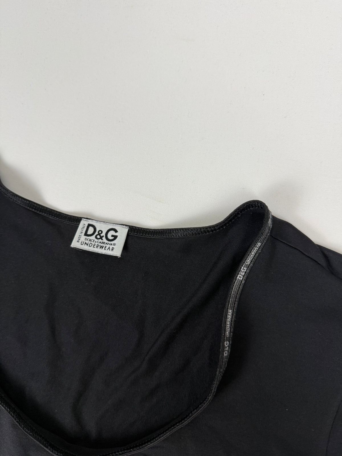 Black lycra tight fit logo tee (XL)