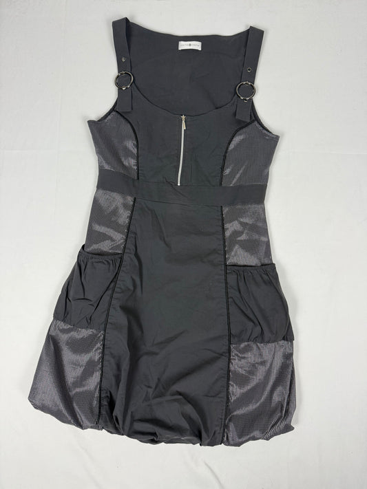 Grey pleated mini dress (S)