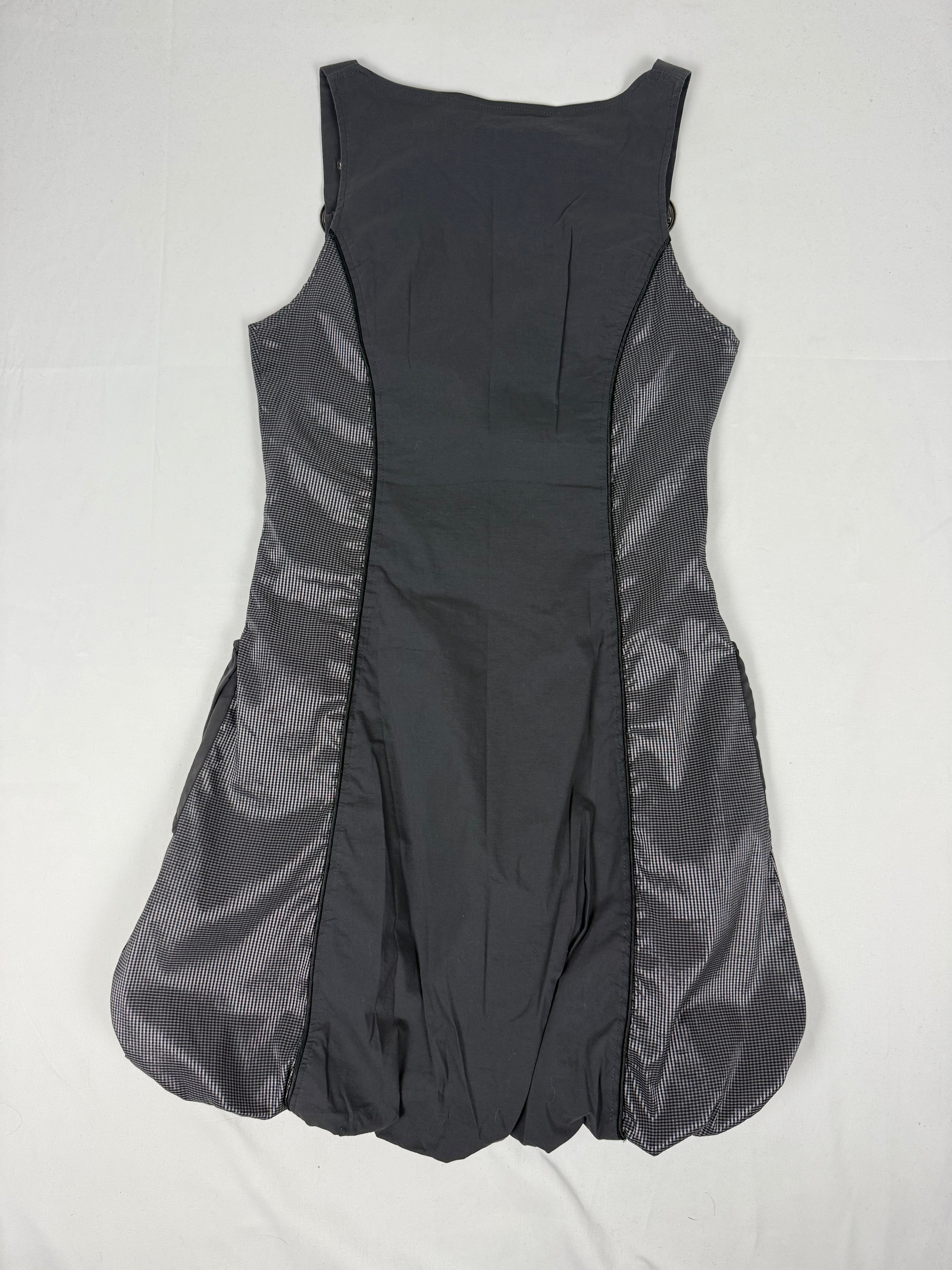 Grey pleated mini dress (S)