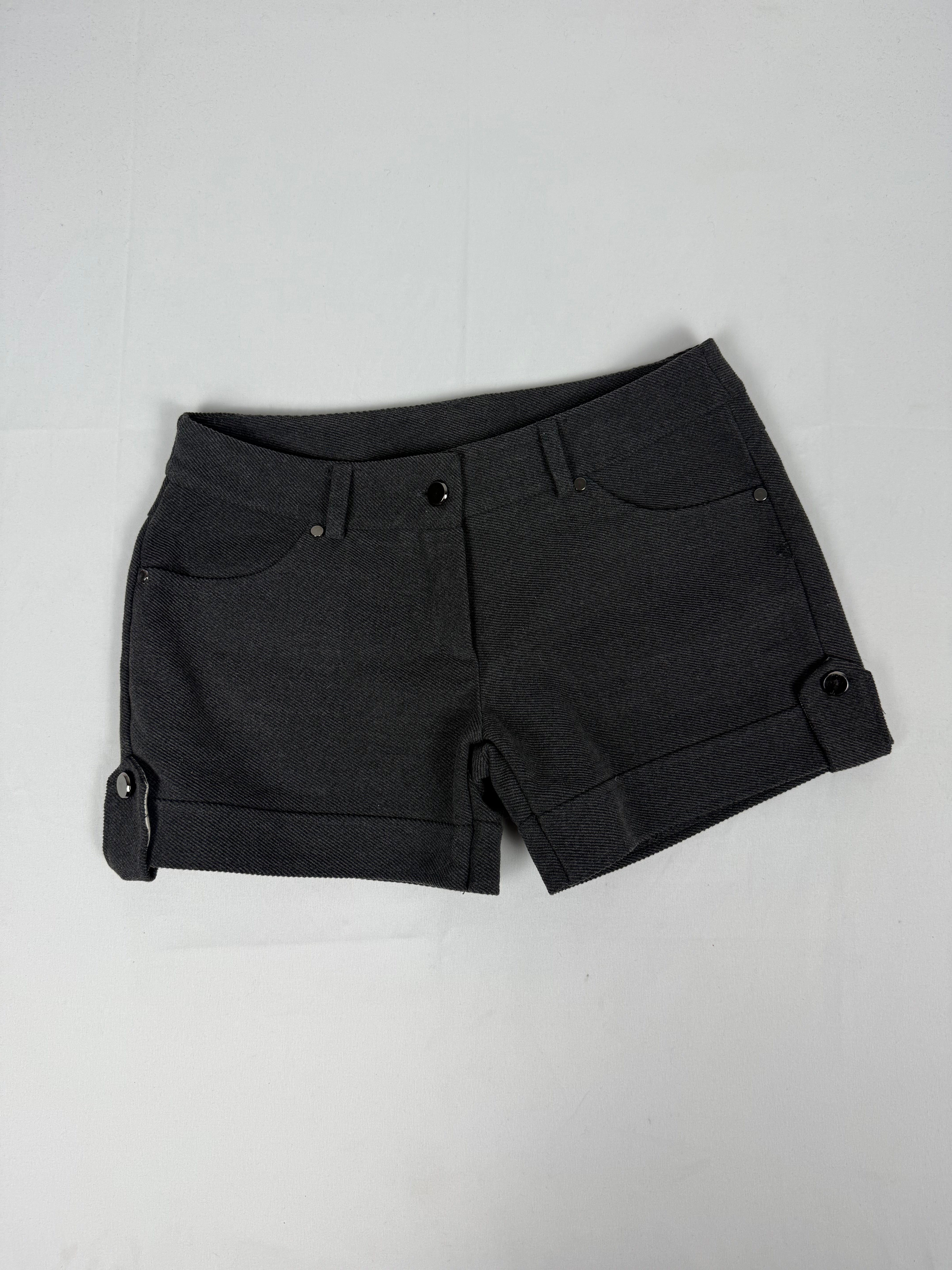 Grey wool low rise mini short (S/M)