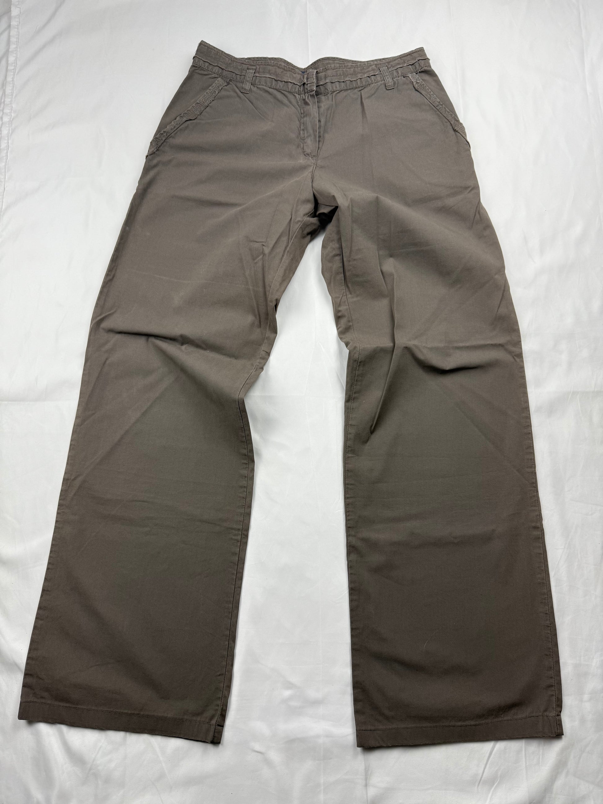 Brown low waist baggy pants (M)