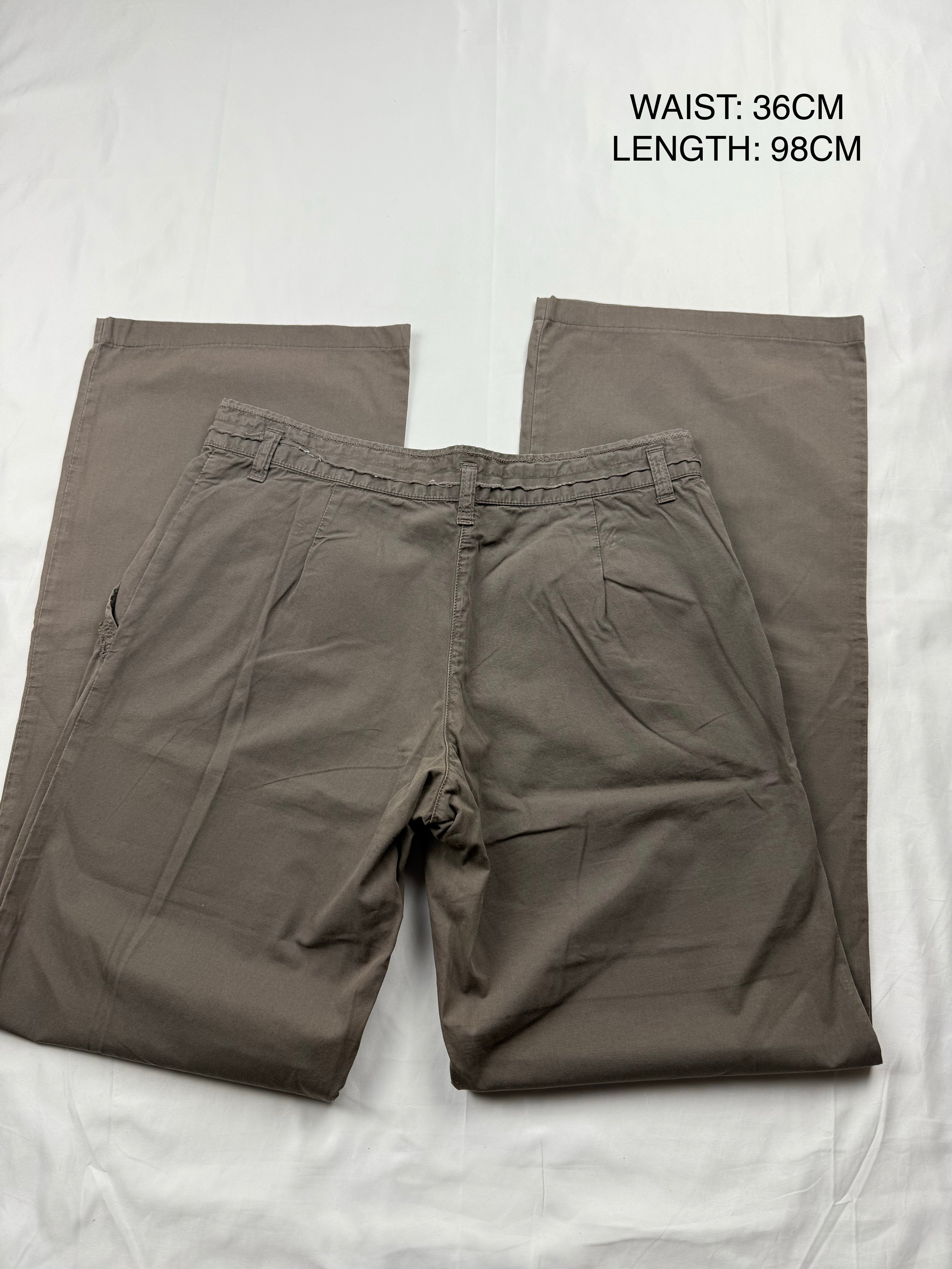 Brown low waist baggy pants (M)