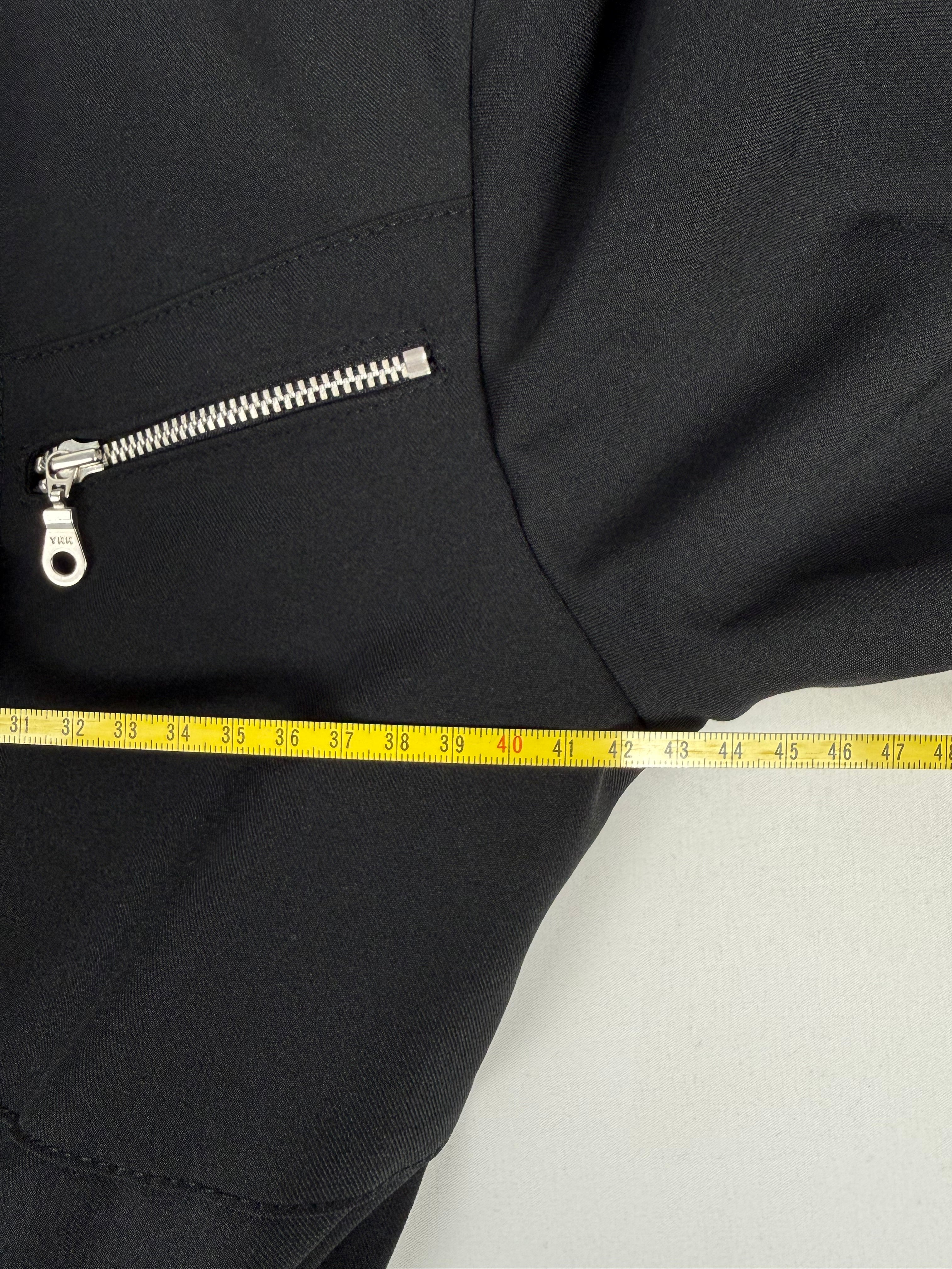Black zip up office blazer jacket (M)
