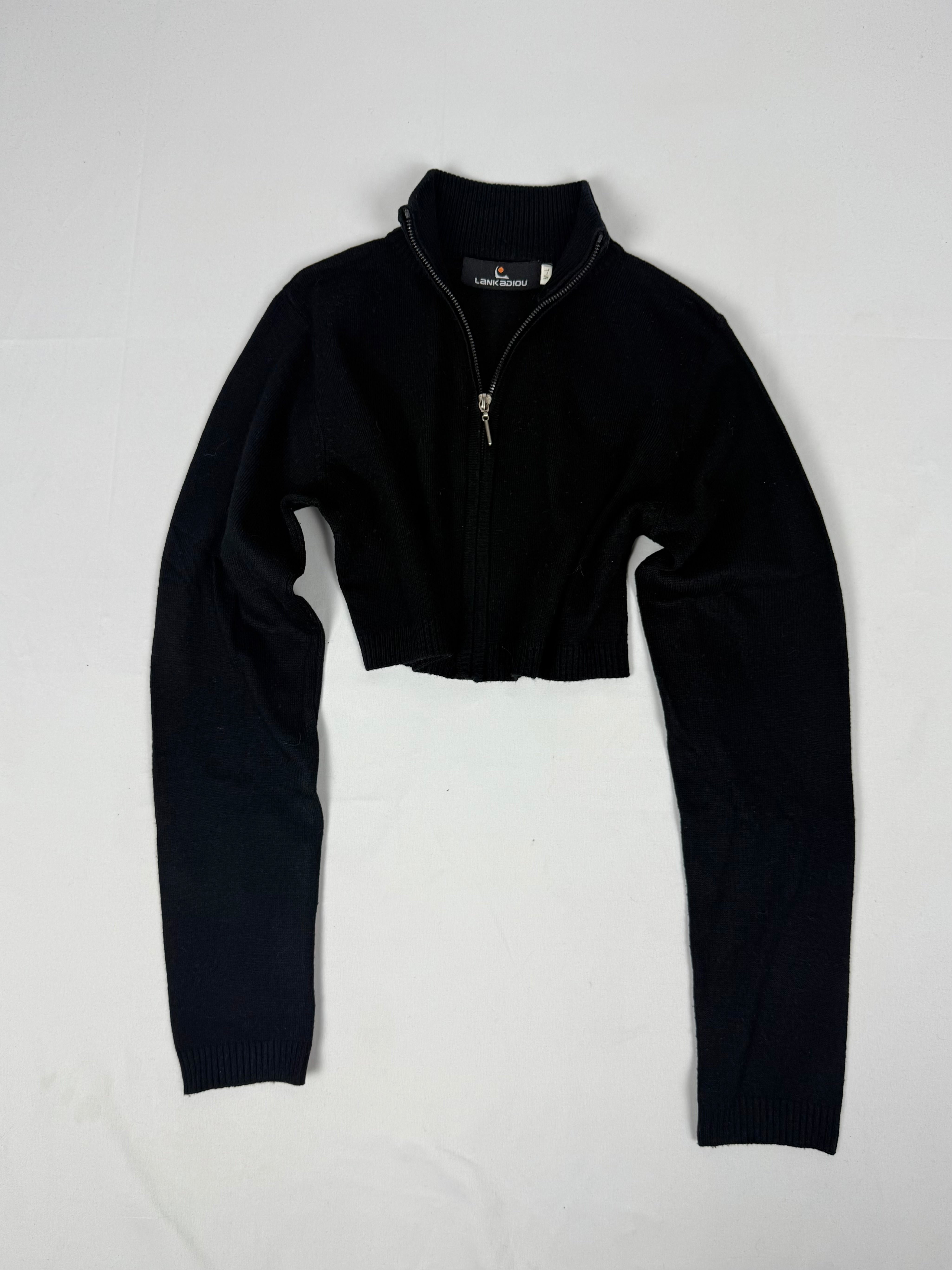Mini-robe en maille grise à manches courtes avec nouage (S)