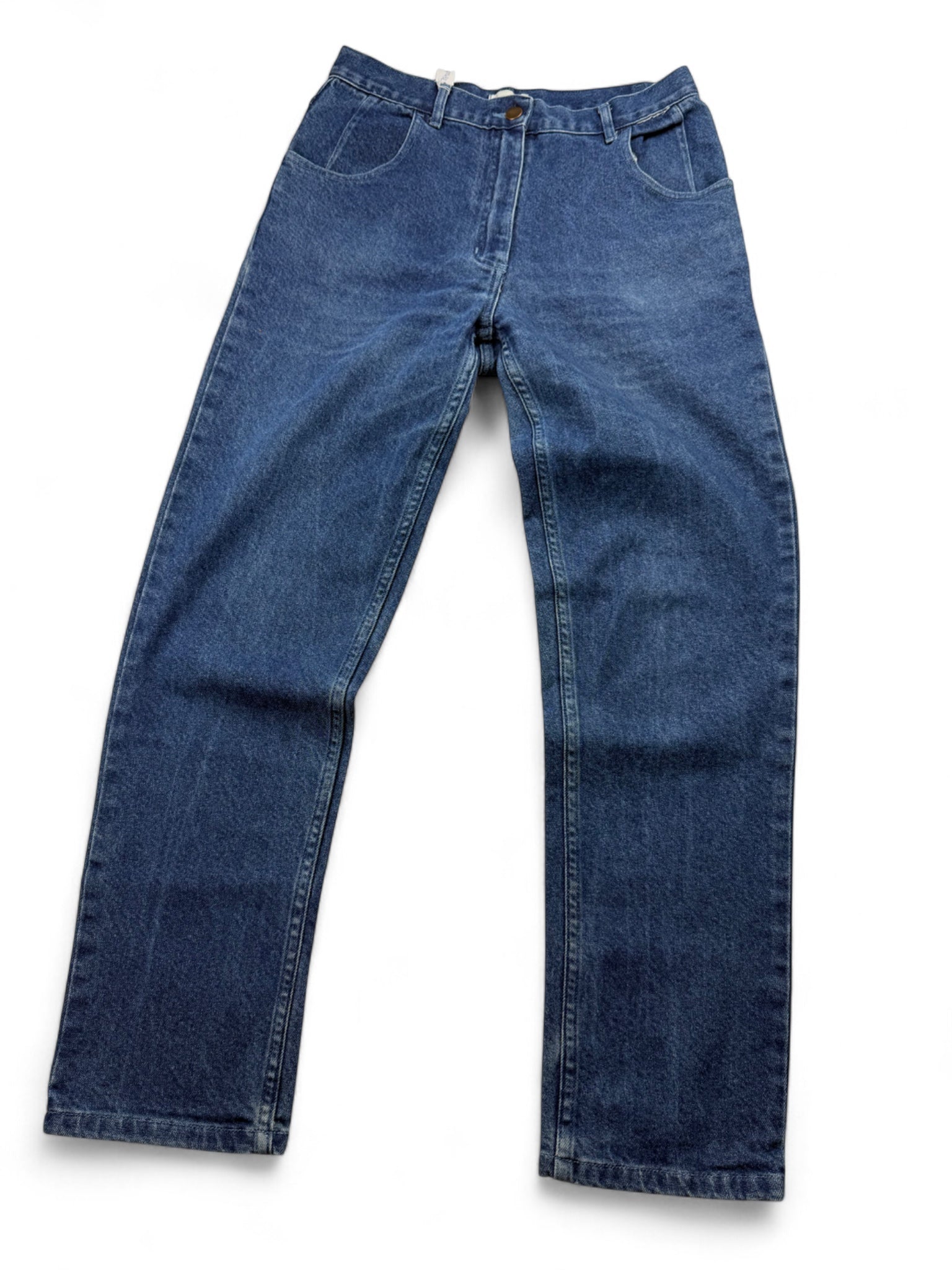 Blue mid waist denim pants (S)