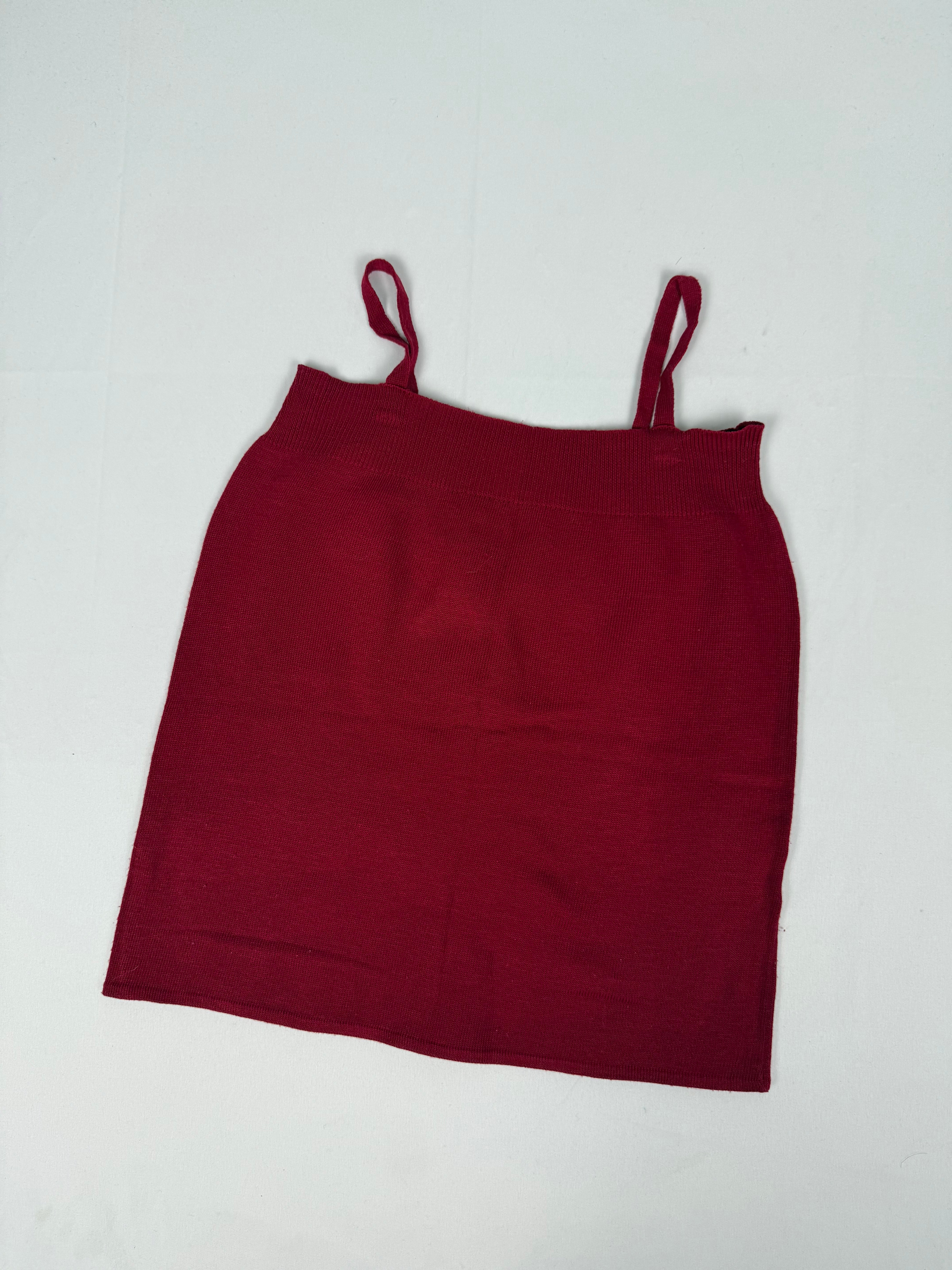 Mini-robe en maille grise à manches courtes avec nouage (S)