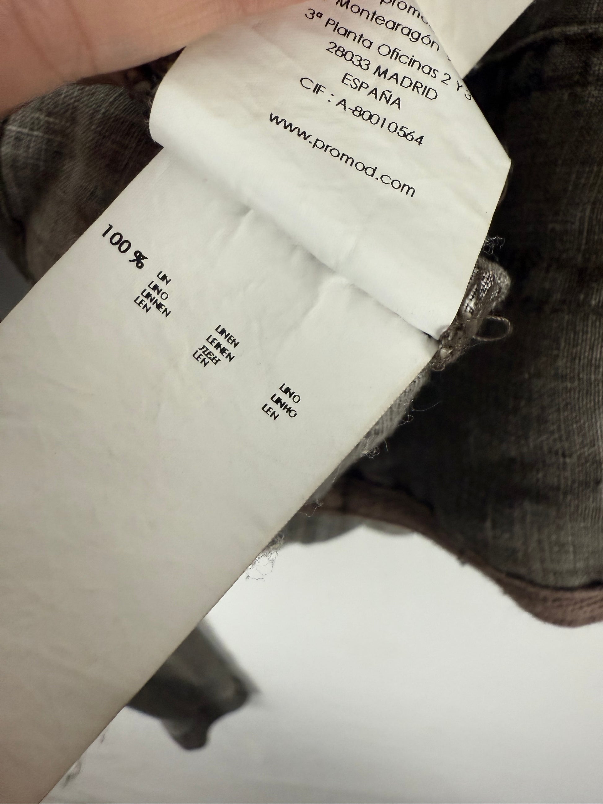 Khaki 100% linen blazer jacket (L)