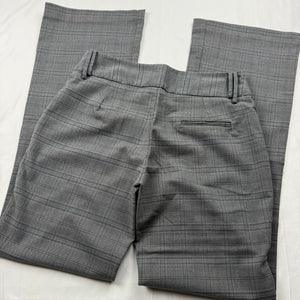 Grey check print low waist office flare pants (S/M)