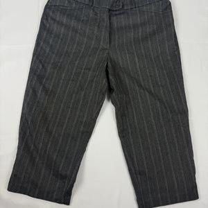Grey striped low rise office capri pants (XXL)
