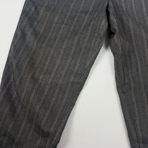 Grey striped low rise office capri pants (XXL)