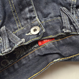 Navy denim low rise baggy pants (M/L)